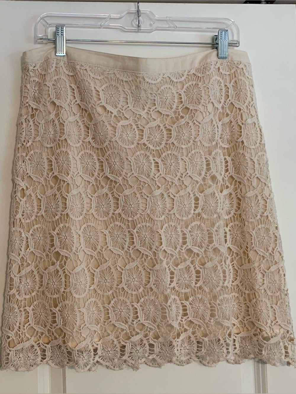 Cremieux Cream Lace A-Line Skirt